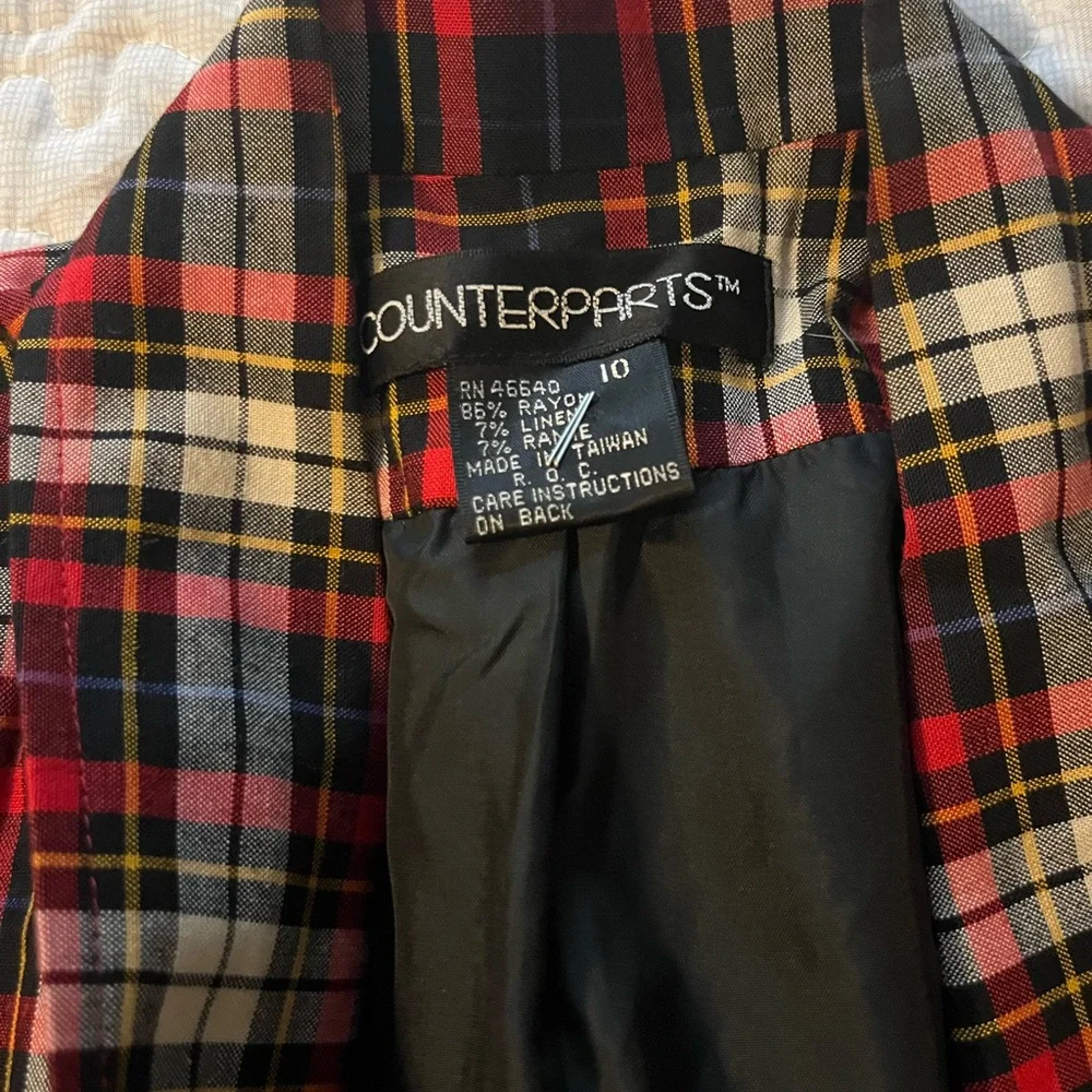 Counterparts Red and Black Plaid Blazer - Picture 5 of 7